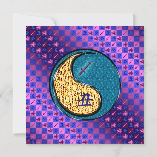 Cartão Sagittarius & Water Ox (Frente)