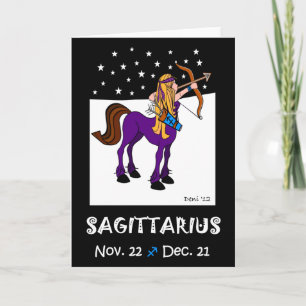 CARTÃO SAGITTARIUS - ZODIAC GREETING CARD