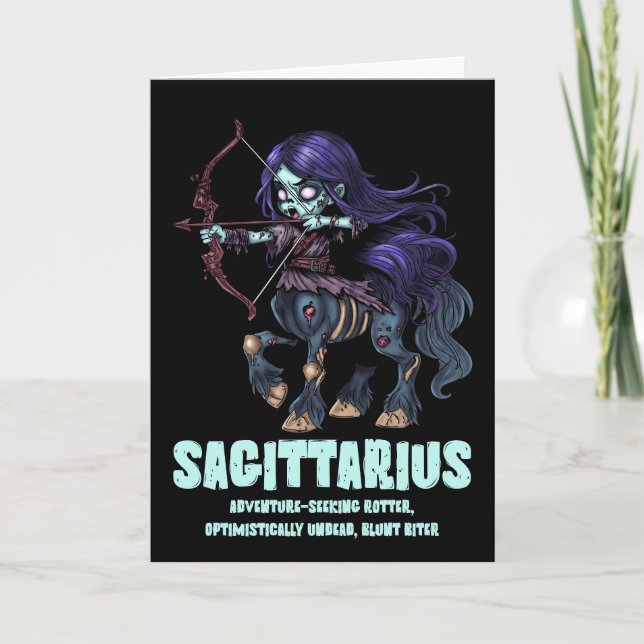 Cartão Sagittarius Zombie (Frente)