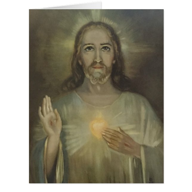 Cartão Sagrado Coração de Jesus Enthronement (Frente)