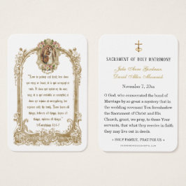 Cartão Sagrado de Casamento Católico Tradicional