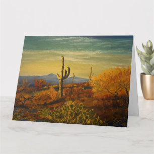 Cartão Saguaro no deserto da Arizona, por Gary Poling