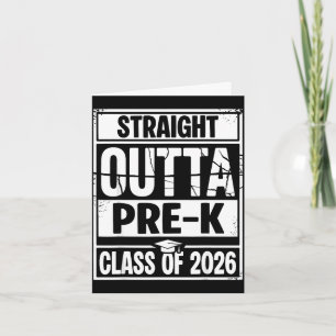 Cartão Sai direto da turma de formatura do pré-escolar de