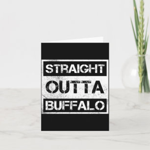 Cartão Sai direto de Buffalo Nova York Vintage Desgastado