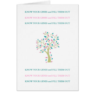 CARTÃO SAIBA SEUS GENES & COMPLETE-OS!