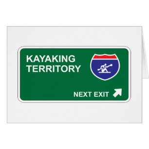 Cartão Saída seguinte Kayaking