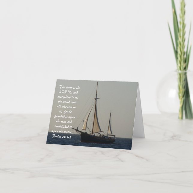 Cartão Sailboat Scripture Notecard (Frente)
