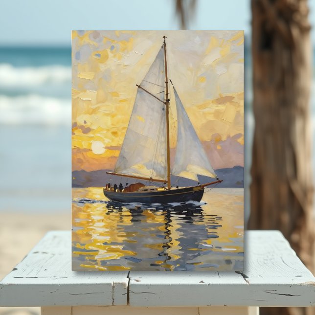 Cartão Sailboat Themed Happy Father's Day (Criador carregado)