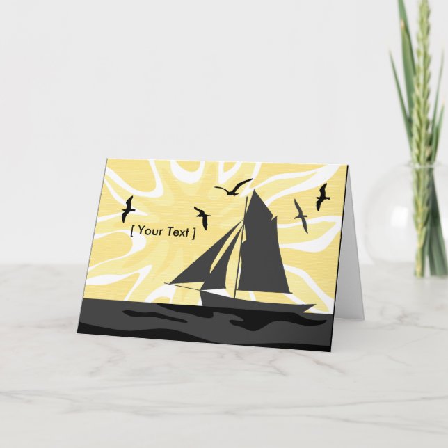 Cartão Sailers Sunrise Greeting Card (Frente)