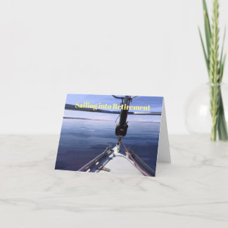 Cartão "Sailing into Retirement" Sail Boat