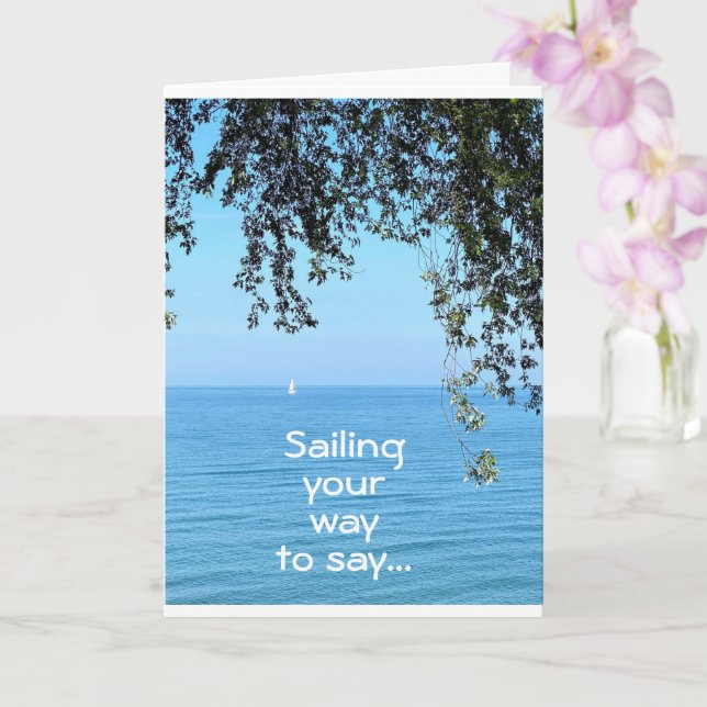 CARTÃO **SAILING** SUA MANEIRA DE DIZER FELIZ ANIVERSÁRIO (Orquídea)