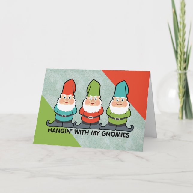 Cartão Saindo Com As Minhas Casas De Gnomias (Frente)