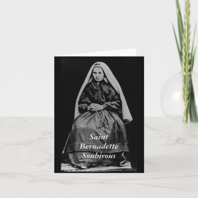 Cartão Saint Bernadette Soubirous (Frente)
