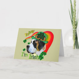 Cartão Saint Bernard St Patricks Day