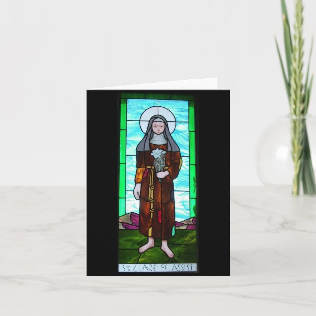 Cartão Saint Clare of Assisi notecard (Frente)