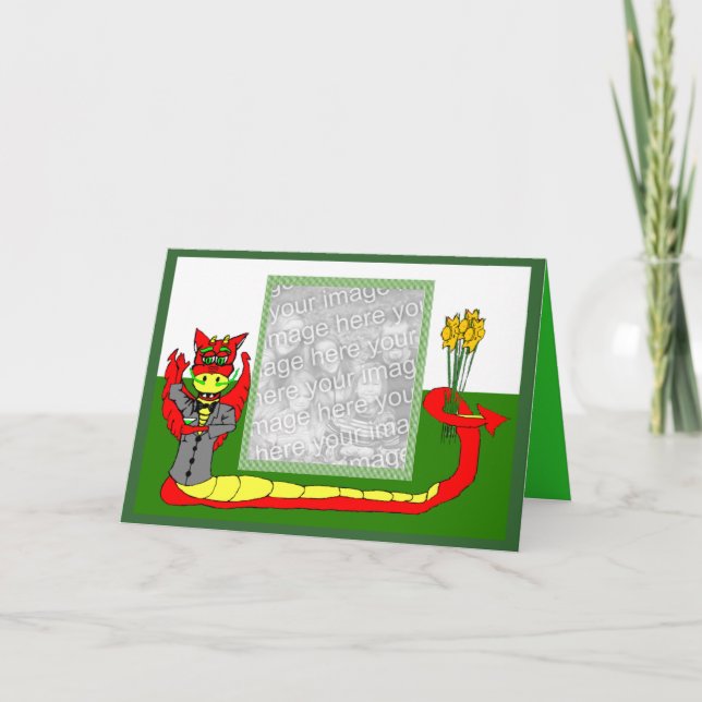 Cartão Saint David's day template - Customized (Frente)