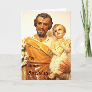 Cartão Saint Joseph Birthday Card