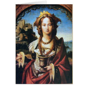Cartão SAINT MARY MAGDALENE ,Brown Parchment