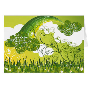 Cartão Saint Patrick's Day Lucky Clovers Shamrock irlandê
