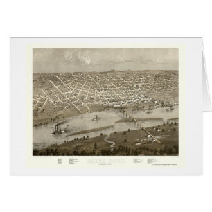 Cartão Saint Paul, mapa panorâmico do manganês - 1867