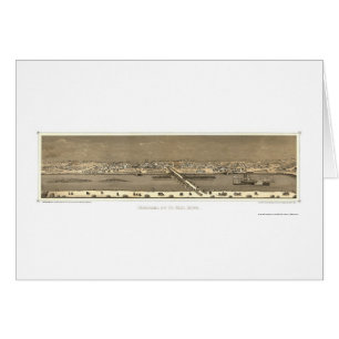 Cartão Saint Paul, mapa panorâmico do manganês - 1873