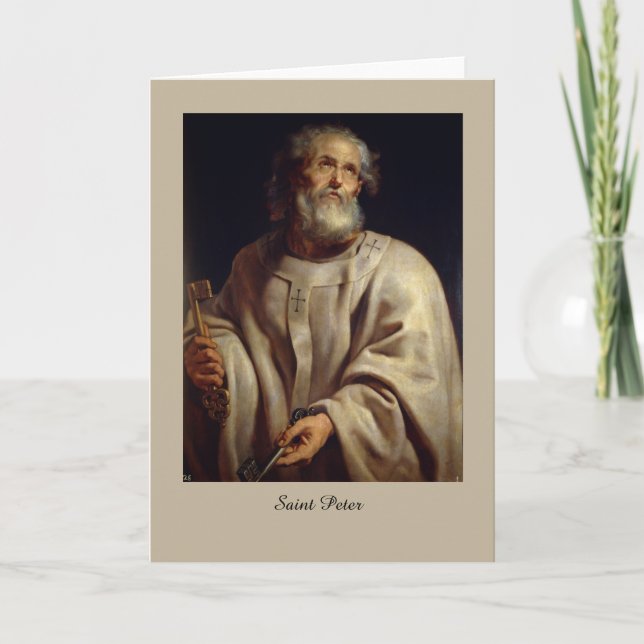 Cartão Saint Peter by Peter Paul Rubens, Greeting Card (Frente)