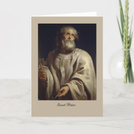 Cartão Saint Peter by Peter Paul Rubens, Greeting Card