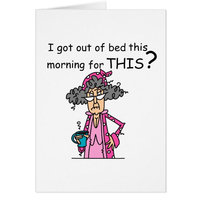 Cartão Sair do humor da cama (Frente)