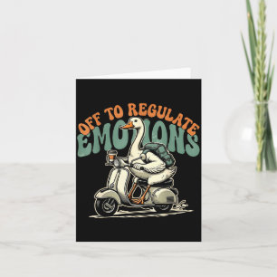 Cartão Saiu para regular emoções pateta de scooter engraç