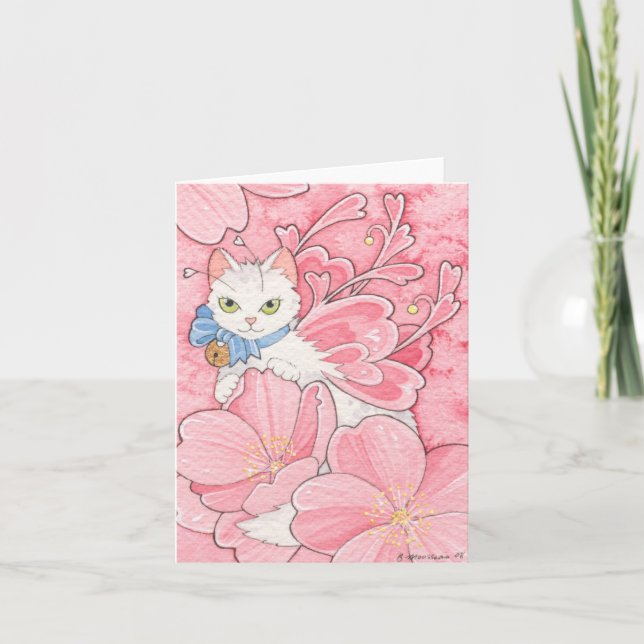 Cartão Sakura Fairy Cat Notecard (Frente)