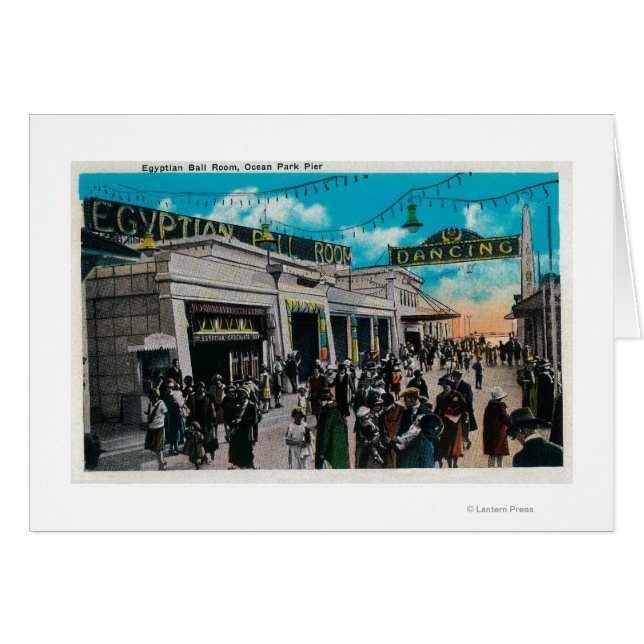 Cartão Sala de Baile Egípcia, Pier Parque Oceânico (Frente Horizontal)