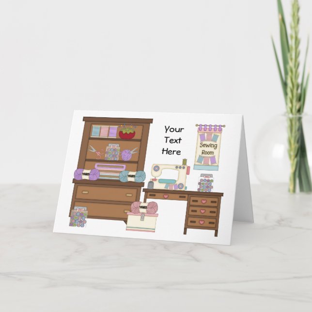 Cartão Sala de costura 2 (personalizada) (Frente)