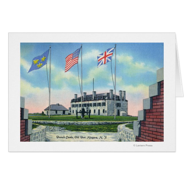 Cartão Sala de Oficial Comandante no Castelo Francês Anti (Frente Horizontal)