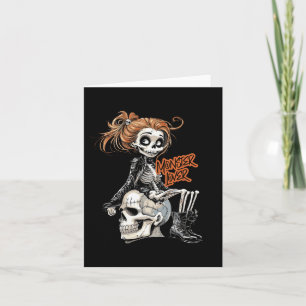 Cartão Sala de Vintagem de Ghoul Cute do Monster Lover