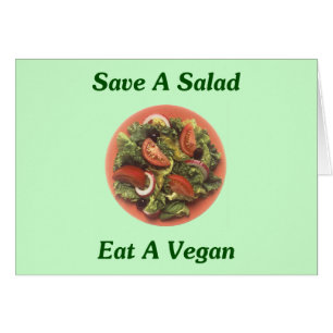 Cartão Salada, Coma Um Vegan