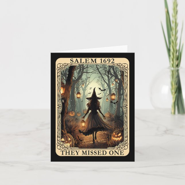 Cartão Salem 1692 Bruxa De Halloween Perderam Um Tarô C (Frente)