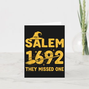 Cartão Salem 1692 Eles Perderam Uma Bruxa De Salem Hallow