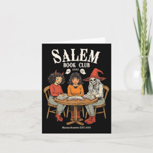 Cartão Salem Book Club Retro Halloween Bookeen Halloween