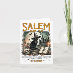 Cartão Salem Book Fair Funny Bookish Halloween Spooky Rea