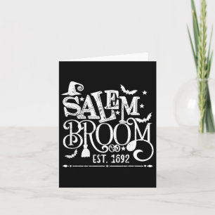 Cartão Salem Broom Co Est 1692 Brincadeira De Halloween D