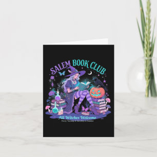 Cartão Salem WitBook Club Halloween Lading Book Lover