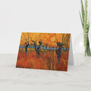 Cartão Salgueiros ao Pôr-do-Sol por Vincent van Gogh