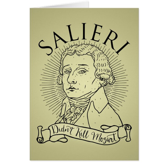 Cartão Salieri não Matar Mozart (Frente)