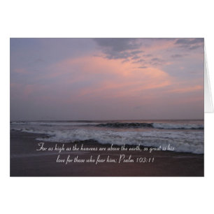 Cartão Salm 103:11 - Sunset