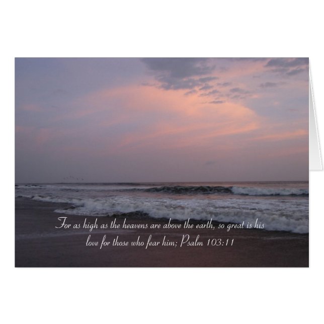 Cartão Salm 103:11 - Sunset (Frente Horizontal)