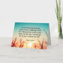 Salm 143:8 Palavra do seu amor inabalável nascer d