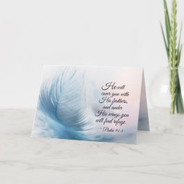 Cartão Salm 91:4 Ele vai te cobrir com Seus Pais