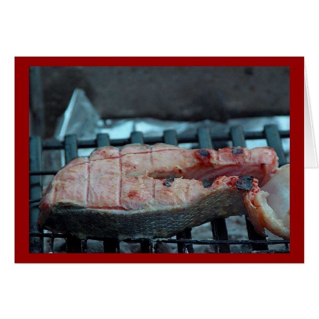 Cartão Salmão grelhado (Frente Horizontal)