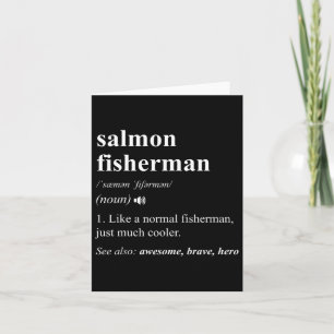 Cartão Salmão Pescador Definição Funny Salmon Pesca