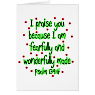 Cartão Salmo 139:14